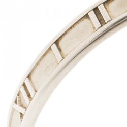 Pre Owned Tiffany & Co. Vintage Atlas Silver Open Cuff Bracelet 16cm