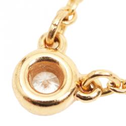 Pre Owned Tiffany & Co Elsa Perreti Diamonds by the Yard Diamond Yellow Gold Necklace