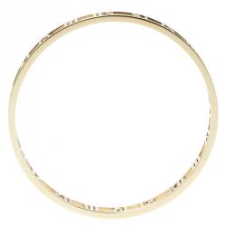 Pre Owned Tiffany & Co. Atlas 18k Yellow Gold Open Narrow Bangle 19cm