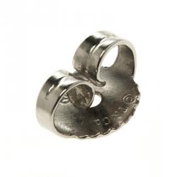 Tiffany Solitaire Diamond Platinum Stud Earrings