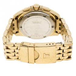 Pre Owned Tissot Blue Gold Stainless Steel Chronograph Women's Wristwatch 32 mm