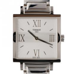 Pre Owned Tissot Silver Stainless Steel T-Trend Happy Chic Women's Wristwatch 29MM
