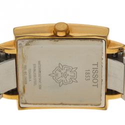 Pre Owned Tissot Silver Stainless Steel & Rose Gold Finish T-Trend Happy Chic Women's Wristwatch 29MM
