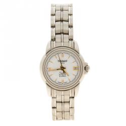 Pre Owned Tissot White Stainless Steel Seastar A630/70K Women's Wristwatch 24MM