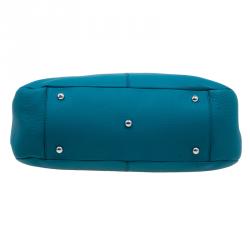 Pre Owned Tod's Blue Leather Dots Shopping Tote