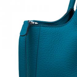 Pre Owned Tod's Blue Leather Dots Shopping Tote