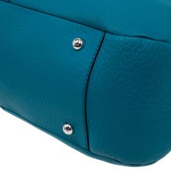 Pre Owned Tod's Blue Leather Dots Shopping Tote