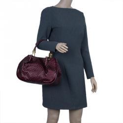 Tod's Signature Burgundy Patent Top Handle