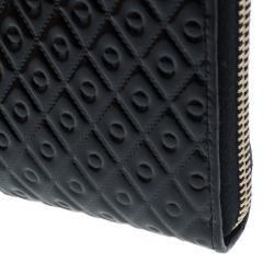 Pre Owned Tod's Black Patent Ziparound Wallet