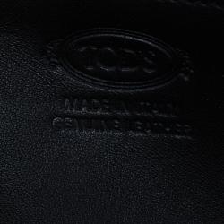 Pre Owned Tod's Black Patent Ziparound Wallet