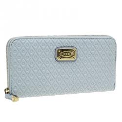 Pre Owned Tod's Grey Zip Around Wallet