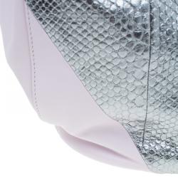 مملوكة مسبقًا حقيبة يد تودز هورس سيكيللو جلد ثعبان وجلد ور دي وفضي