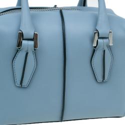 مملوكة مسبقًا حقيبة تودز كاورلينا دي كيوب باولر زرقاء/فضي جلد ميني