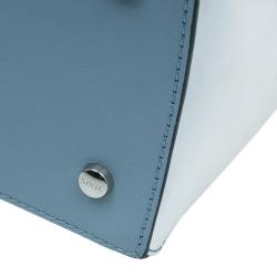 مملوكة مسبقًا حقيبة تودز كاورلينا دي كيوب باولر زرقاء/فضي جلد ميني