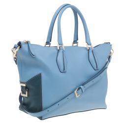 مملوكة مسبقًا حقيبة يد تودز كارولينا سحاب CC أزرق/ أخضر صغيرة