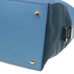 مملوكة مسبقًا حقيبة يد تودز كارولينا سحاب CC أزرق/ أخضر صغيرة