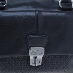 مملوكة مسبقًا Tod's Black Leather Signature Bauletto Bag