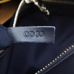 Pre Owned Tod's Navy Blue Leather Shopping Zip Tote