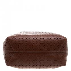 Pre Owned حقيبة تودز شوبينغ جلد بني مثقب