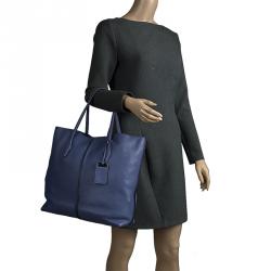 مملوكة مسبقًا Tod's Blue Leather Medium Joy Shopper Tote