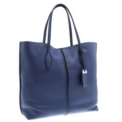 مملوكة مسبقًا Tod's Blue Leather Medium Joy Shopper Tote