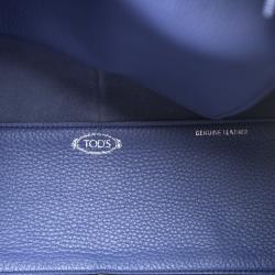 مملوكة مسبقًا Tod's Blue Leather Medium Joy Shopper Tote