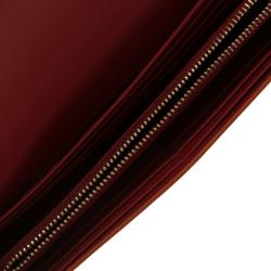 Pre Owned Tod's Orange Leather Radar Detail Long Wallet