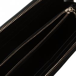 Tod's Black Leather Zip Around Wallet