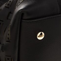 Pre Owned حقيبة يد تودز سحاب شوبينغ جلد سوداء