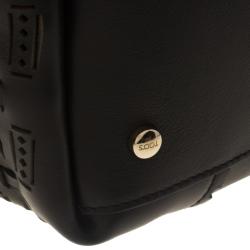 Pre Owned حقيبة يد تودز سحاب شوبينغ جلد سوداء