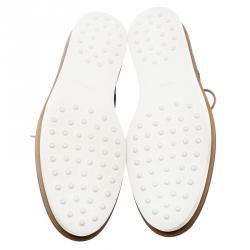 Pre Owned حذاء تودز أكسفورد بروغي سويدي أزرق مقاس 41.5