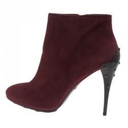 مملوكة مسبقًا حذاء بوت للحاكل تودز سويدي عنابي مقاس 39