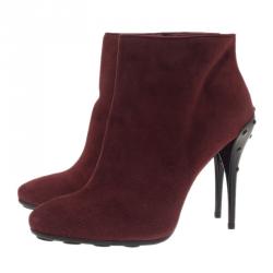 مملوكة مسبقًا حذاء بوت للحاكل تودز سويدي عنابي مقاس 39