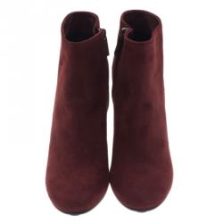 مملوكة مسبقًا حذاء بوت للحاكل تودز سويدي عنابي مقاس 39