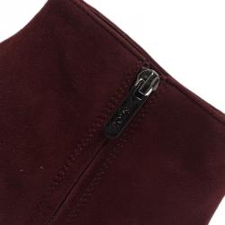 مملوكة مسبقًا حذاء بوت للحاكل تودز سويدي عنابي مقاس 39