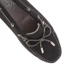 Pre Owned Tod's Black Suede Bow Loafers Size 39