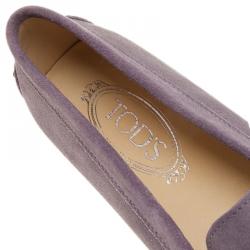Pre Owned Tod's Lilac Suede Penny Loafers Size 39