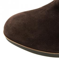 مملوكة مسبقًا حذاء كعب عالي تودز لوفر سويدي بني داكن مقاس 40