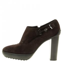 مملوكة مسبقًا Tod's Brown Suede Ankle Boots Size 40 