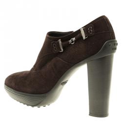 مملوكة مسبقًا Tod's Brown Suede Ankle Boots Size 40 