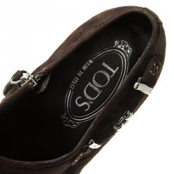 مملوكة مسبقًا Tod's Brown Suede Ankle Boots Size 40 