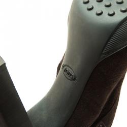 مملوكة مسبقًا Tod's Brown Suede Ankle Boots Size 40 