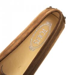Pre Owned Tod's Brown Suede Penny Loafers Size 39