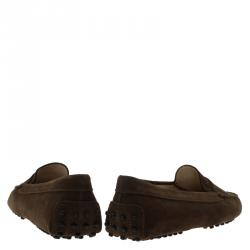 Pre Owned Tod's Brown Suede Penny Loafers Size 40
