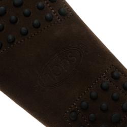 Pre Owned Tod's Brown Suede Penny Loafers Size 40