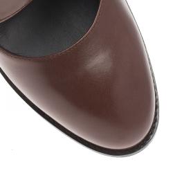 Pre Owned Tod's Brown Leather Cross Strap Pumps Size 39.5