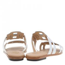 Pre Owned صندل سلايد تودز فلات لونين بإبزيم مقاس 36.5