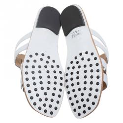 Pre Owned صندل سلايد تودز فلات لونين بإبزيم مقاس 36.5