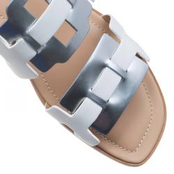 Pre Owned صندل سلايد تودز فلات لونين بإبزيم مقاس 36.5