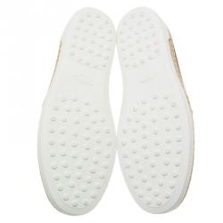 Pre Owned Tod's Black Leather Espadrille Skate Sneakers Size 40